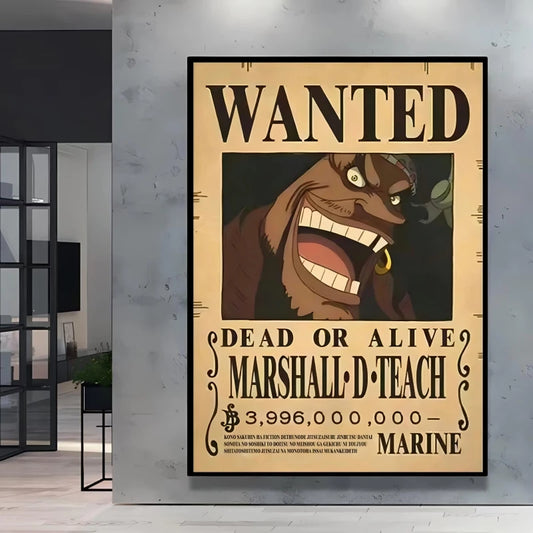 One Piece Wanted-poster - Marshall D. Teach (Blackbeard)