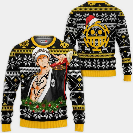 One Piece-trui - Monkey D. Luffy Gear 5-design (zwart)