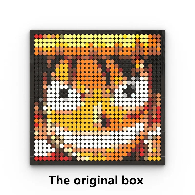 One Piece-pixelkunst-mozaïekschilderij - Portret van Roronoa Zoro (steentjes)