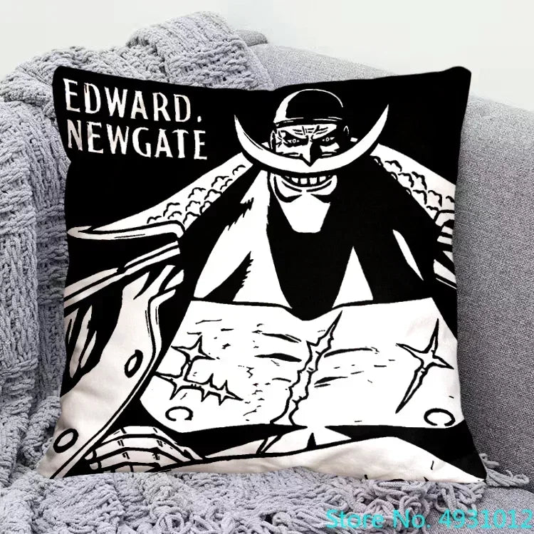 One Piece-kussenhoes - Edward Newgate (Witbaard)