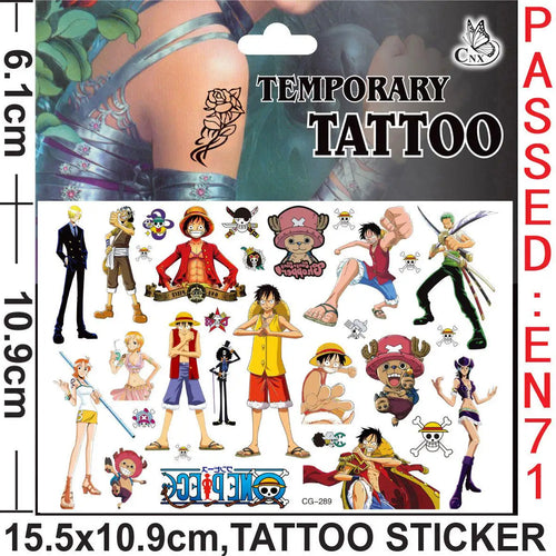Vel One Piece-tijdelijke tatoeages - Personages uit de Wano-boog
