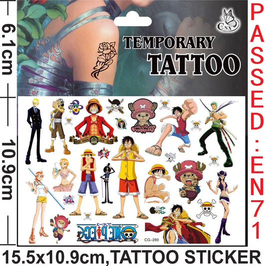 Vel One Piece-tijdelijke tatoeages - Personages uit de Wano-boog