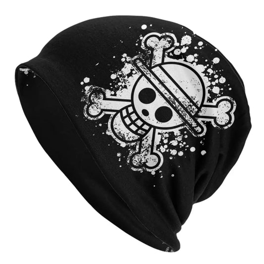 One Piece-muts - Skull pailletten zilver