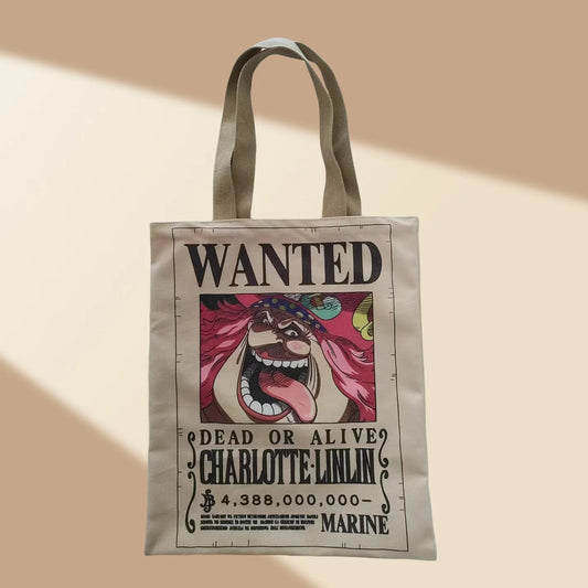 One Piece-tote bag – gezocht-poster van Charlotte Katakuri