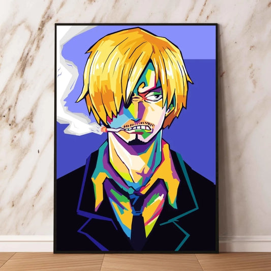 One Piece Pop Art-schilderij - Sanji het Zwarte Been (kostuum)