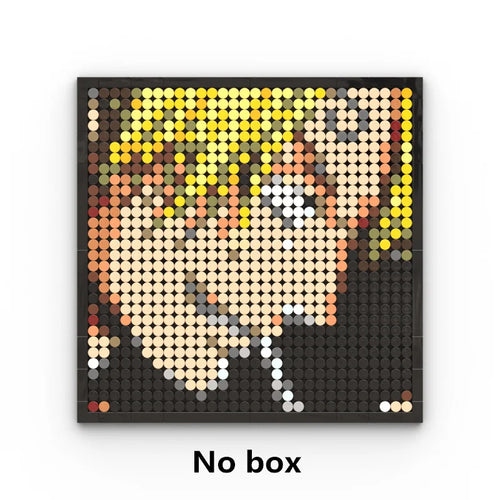 One Piece-pixelkunstbord - Portret van Roronoa Zoro (bouwstenenset 32x32)