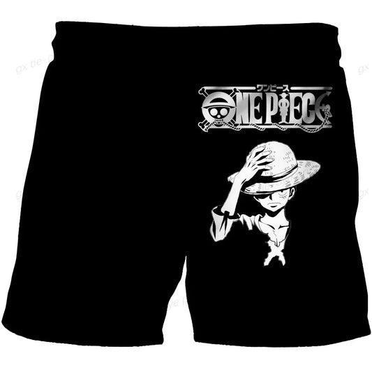 One Piece-zwembroek - silhouet van Luffy Gear 5 (zwart ontwerp)