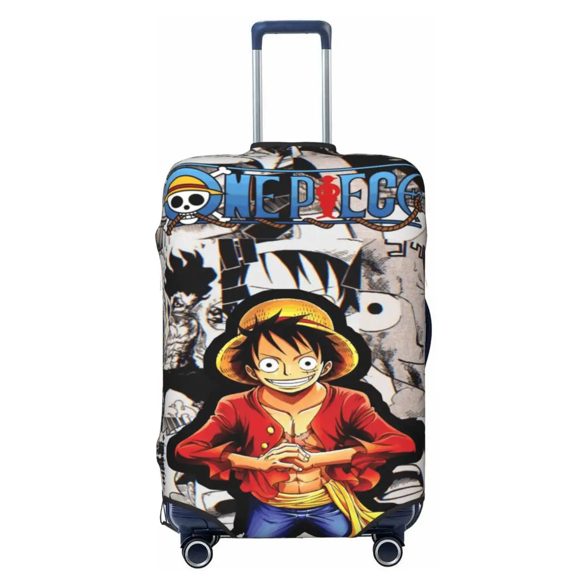 One Piece-kofferhoes - collage van mangascènes en Luffy