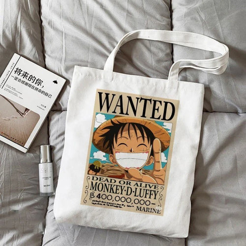 One Piece-draagtas – Gezocht-poster van Luffy