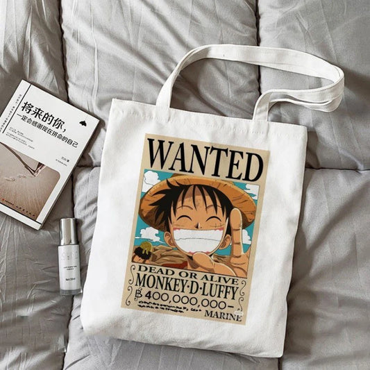 One Piece-draagtas – Gezocht-poster van Luffy