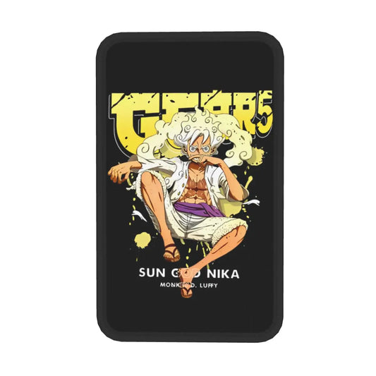 One Piece-armsteunhoes - Silhouet van Luffy Gear 5 (geel-zwart design)