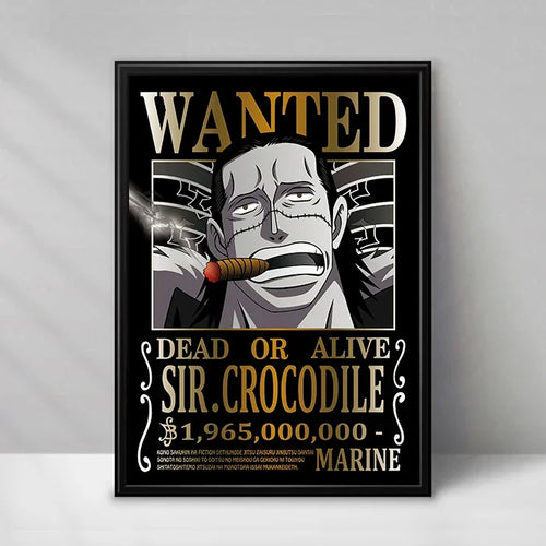 One Piece Wanted-poster - Sir Crocodile (Baroque Works)