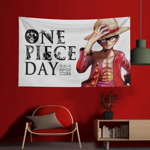 One Piece-poster - Monkey D. Luffy "One Piece Day" (wit)