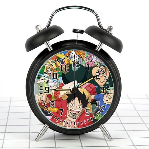 Retro One Piece-wekker - Strohoedbemanning (Zwart model)