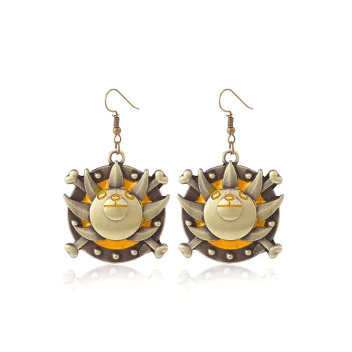 One Piece-oorbellen - gouden Thousand Sunny-embleem