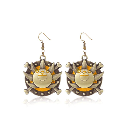 One Piece-oorbellen - gouden Thousand Sunny-embleem