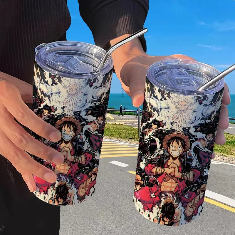 One Piece-drinkfles met rietje – Luffy Gear 4 Snakeman Gevecht