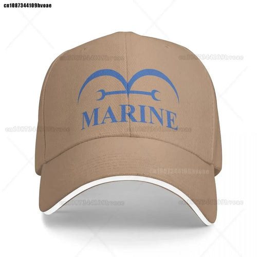 One Piece Marine-pet - Beige / zandkleur (geborduurd logo)
