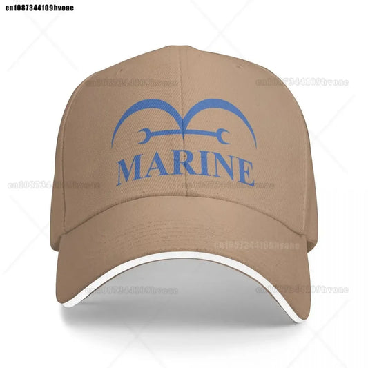 One Piece Marine-pet - Beige / zandkleur (geborduurd logo)
