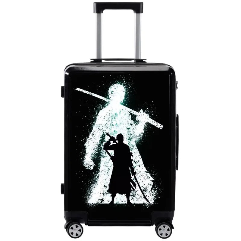 One Piece-koffer - Silhouet van Zoro Roronoa met zwaarden (zwart)