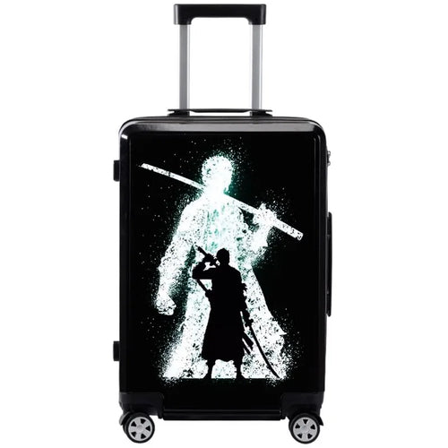 One Piece-koffer - Silhouet van Zoro Roronoa met zwaarden (zwart)