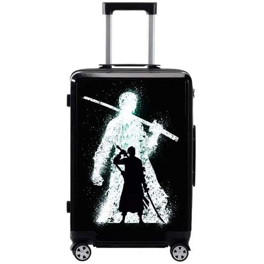 One Piece-koffer - Silhouet van Zoro Roronoa met zwaarden (zwart)
