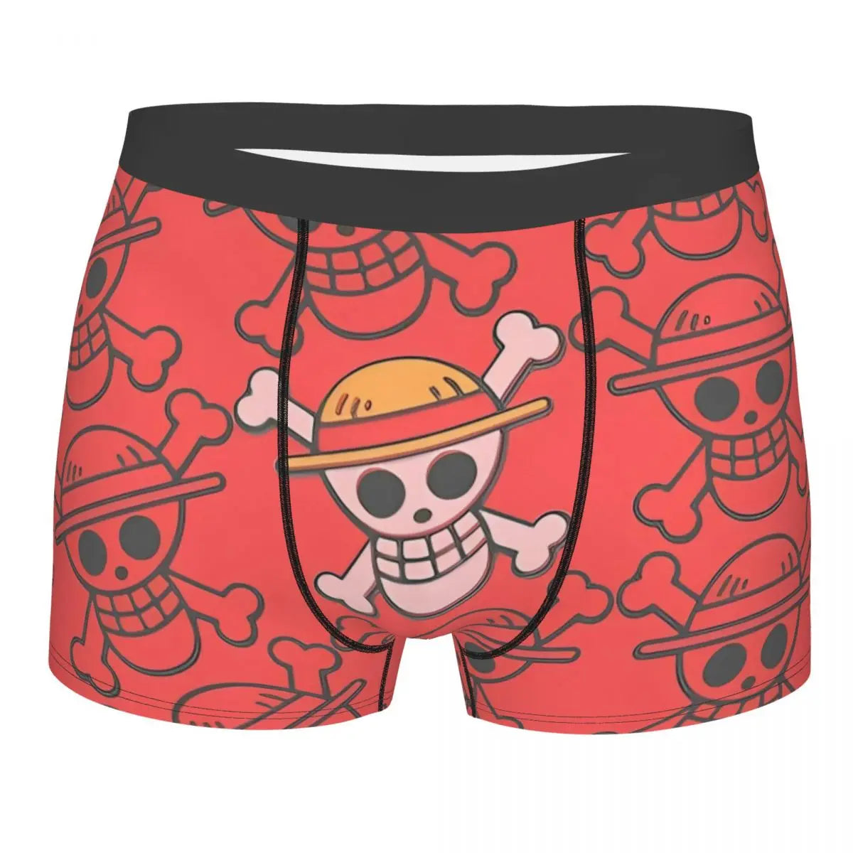 One Piece-boxershort - Mugiwara Jolly Roger-logo (Rood)