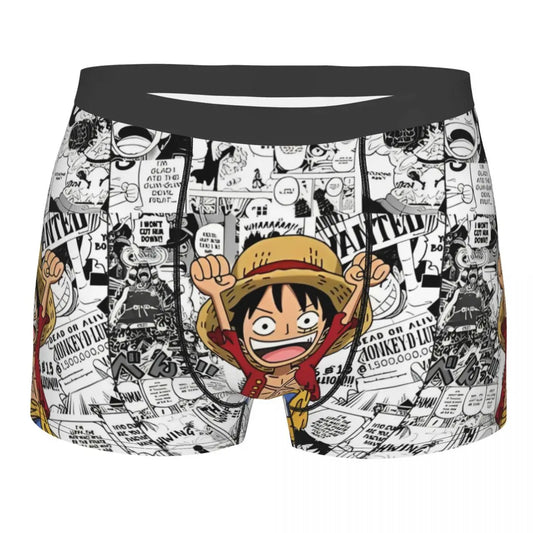 Boxershort - Luffy Manga zwart-wit