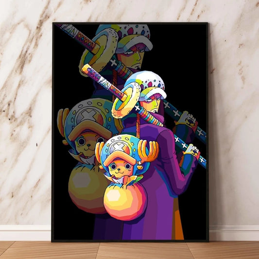 One Piece Pop Art-schilderij - Trafalgar Law & Chopper (meerkleurig)