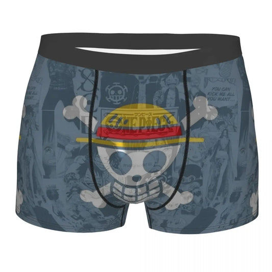Boxershort - Donker schedellogo