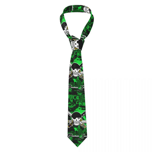 One Piece-stropdas – Groen Piratenmotief