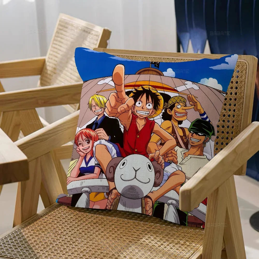 One Piece-kussensloop – Feestelijke Strohoedenbemanning