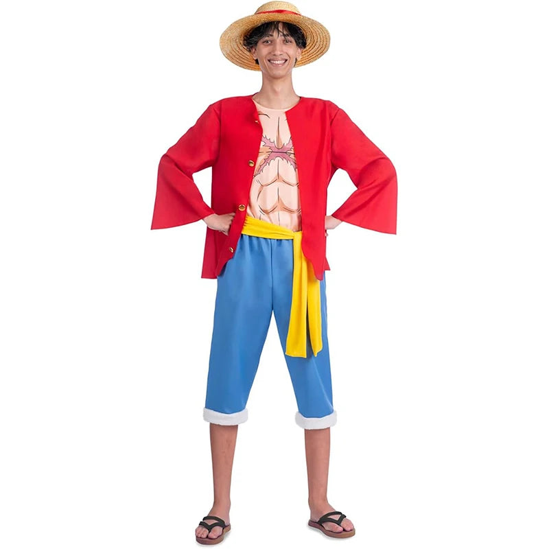 One Piece-kostuum - Volwassenenoutfit Monkey D. Luffy (complete set)