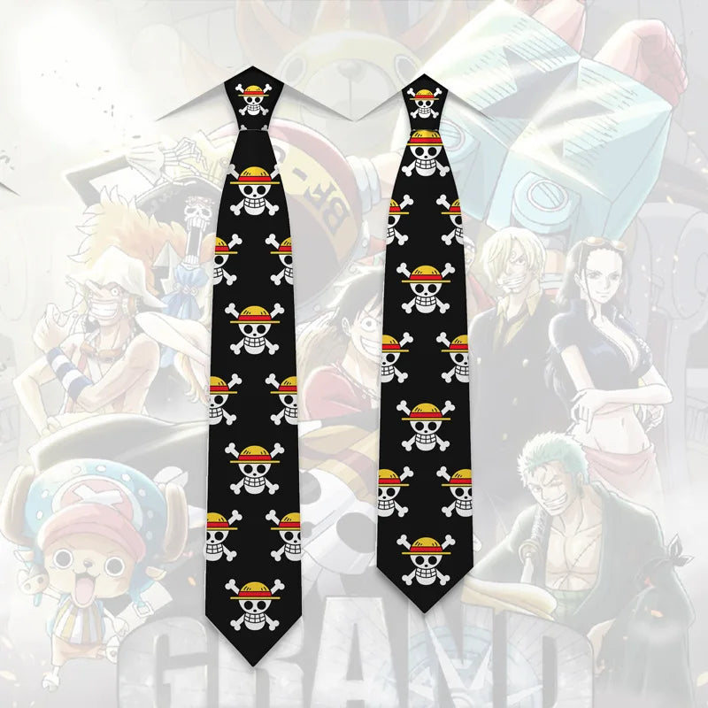 One Piece-stropdas - Jolly Roger-patroon & piratensymbolen