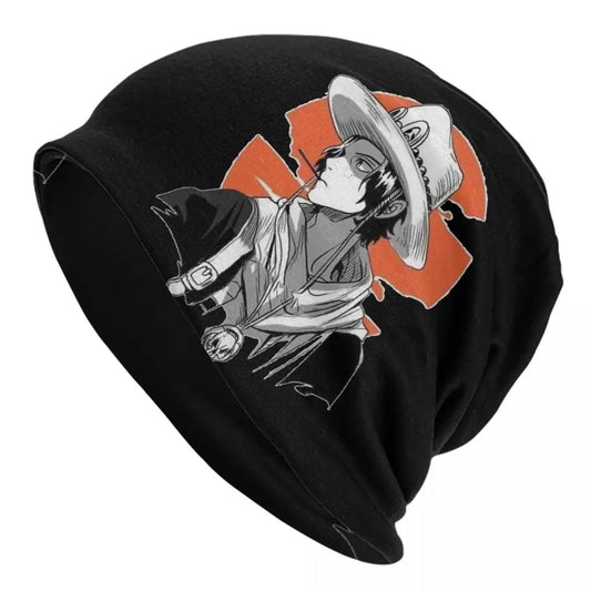 One Piece-muts - Ace Skull zwart