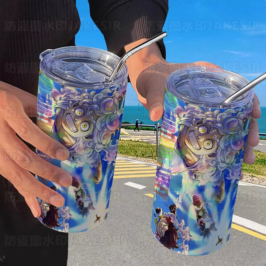 One Piece-drinkfles met rietje – Luffy Gear 5 Transformatie in Nika