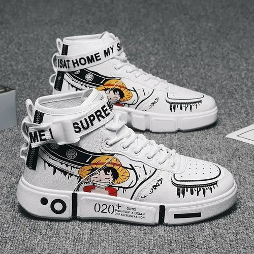 One Piece-sneakers - Streetwear Luffy wit