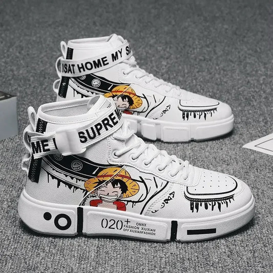 One Piece-sneakers - Streetwear Luffy wit