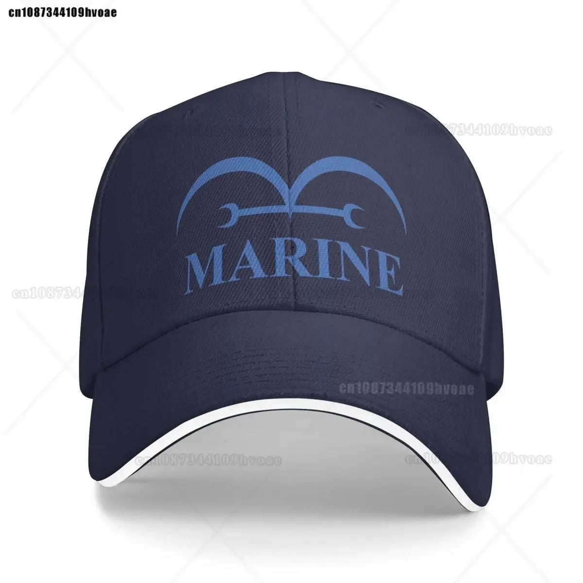 One Piece Marine-pet - Marineblauw (geborduurd logo)