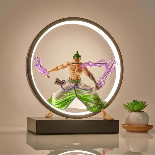 One Piece-nachtlampje – Roronoa Zoro (3D-hologrameffect, led)