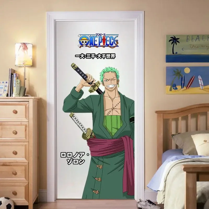 One Piece-wandtapijt – Roronoa Zoro in Wano Kuni-stijl (decoratie)