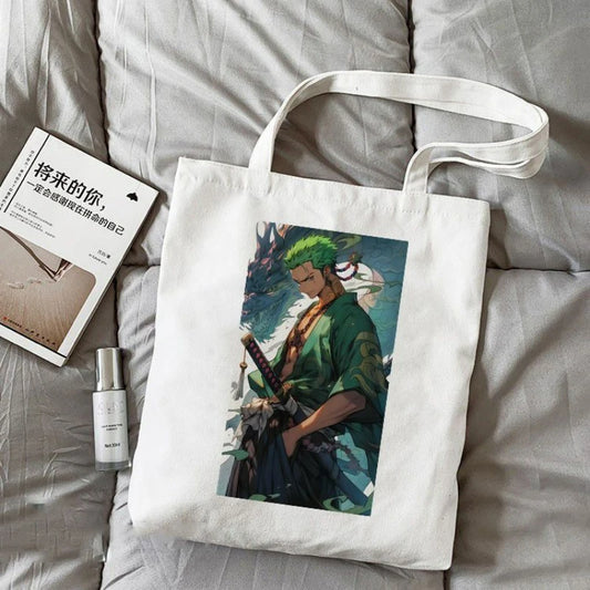 One Piece-draagtas – Zoro-illustratie op volledige pagina