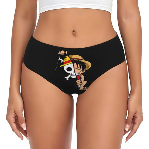 Onderbroek One Piece - Portret van Monkey D. Luffy (Zwart)