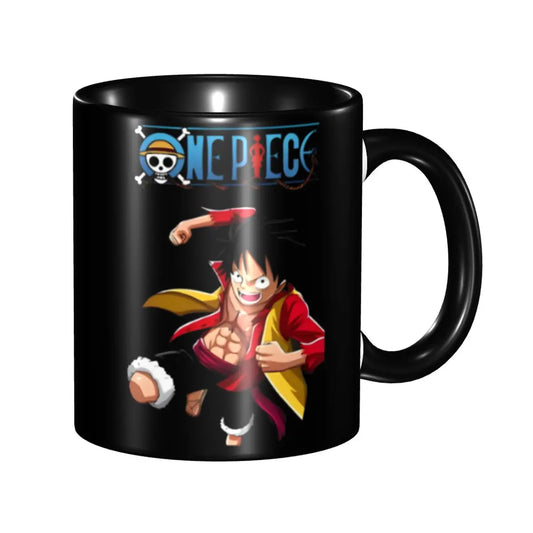 One Piece-mok - het doorgeven van Shanks' hoed aan Luffy