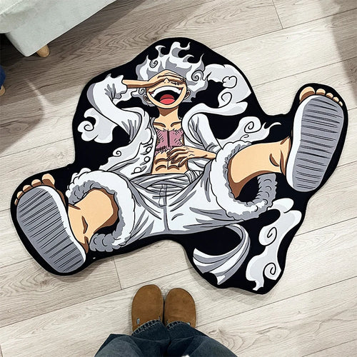 One Piece-tapijt – Monkey D. Luffy Gear 5-design (silhouetvorm)