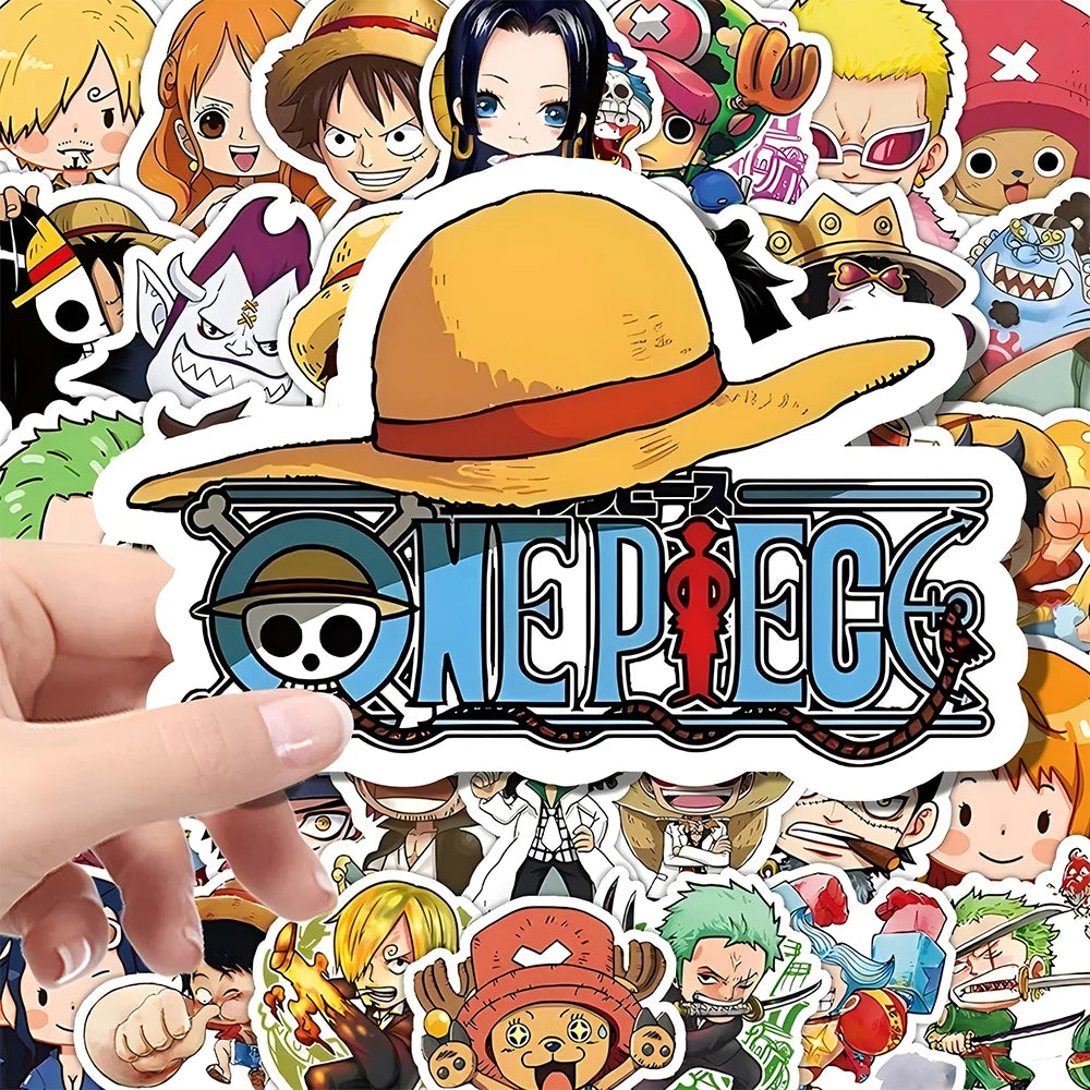 One Piece-stickerpakket – Kawaii- en chibi-ontwerpen (diverse personages)