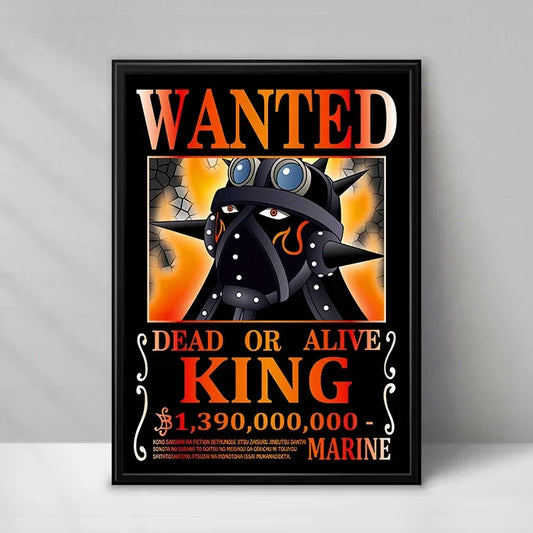 One Piece Wanted-poster - King (de Brand)
