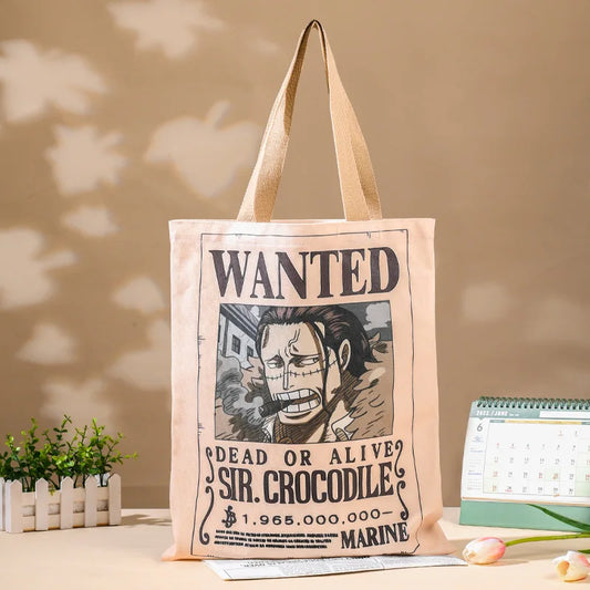 One Piece-tote bag – vintage Crocodile-gezochtposter