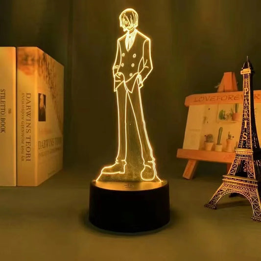 One Piece LED-nachtlamp - Sanji, het Duivelsbeen (Oranje)