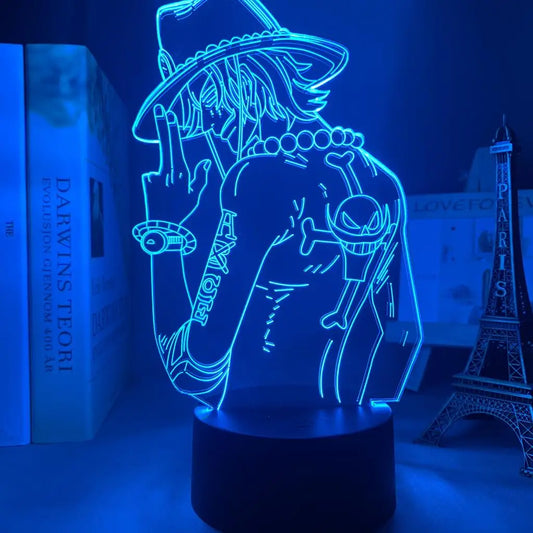 One Piece LED-lamp - Roronoa Zoro in Meditatie (Blauw)